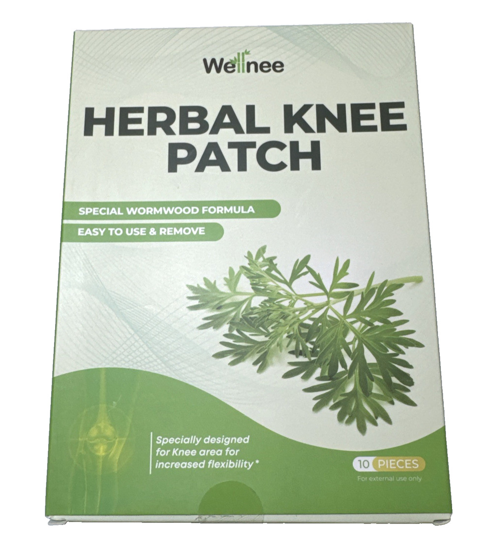 Wellnee Herbal Knee Patch 10 Pieces Patches Pain Relief & Knee Support NEW